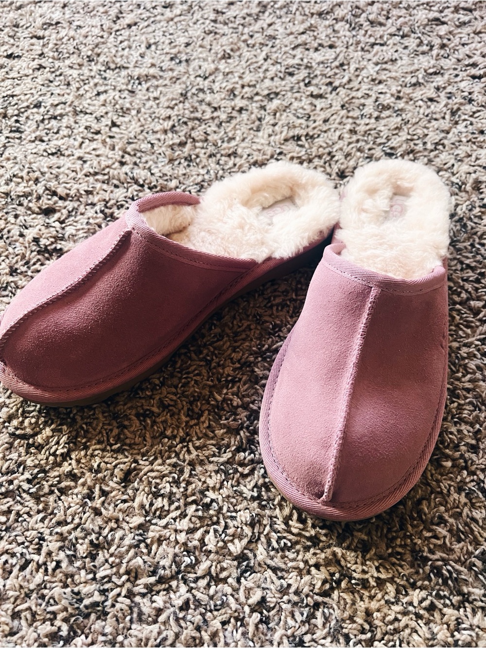 NWOT Dusty Pink UGG Slip Ons